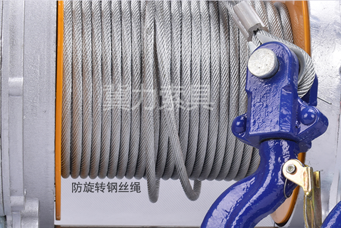 三相多功能电动提升机防旋转钢丝绳图片