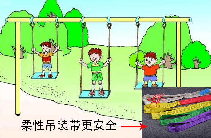 荡秋千绳可以使用柔性吊装带