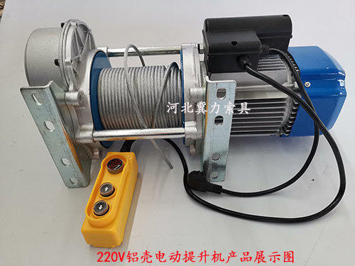 220V铝壳电动提升机展示图
