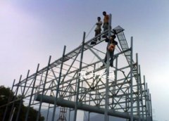 搭建建筑钢架防高空坠落安全