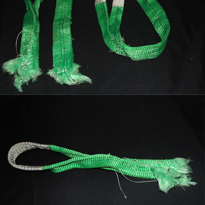 破损的彩色吊装带