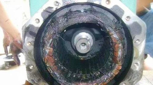 过载导致烧电机