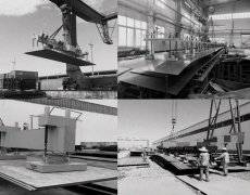 人工搬运钢板被永磁起重器吸