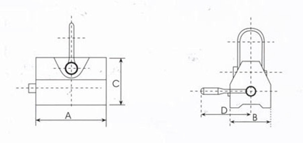 PML系列永磁起重器产品结构简图